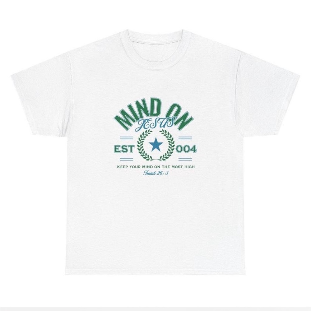 Christian Crewneck Short
Sleeve, Jesus Merch Faith Based Shirt, For Men Women